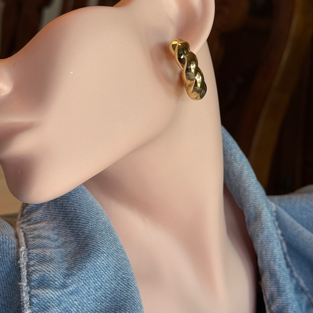 Twisted Gold Earrings